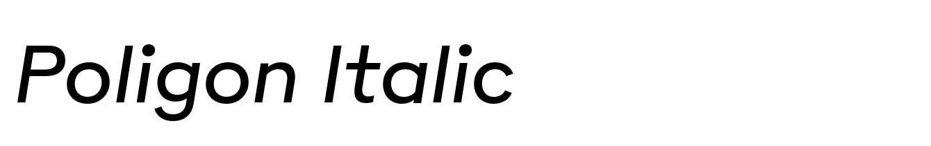 Poligon Italic